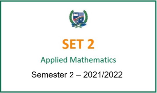 SET2-2021S2 Applied Mathematics (in English)
