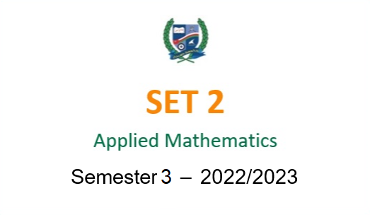 SET2-2022S3 SET2 Applied Mathematics (in English)
